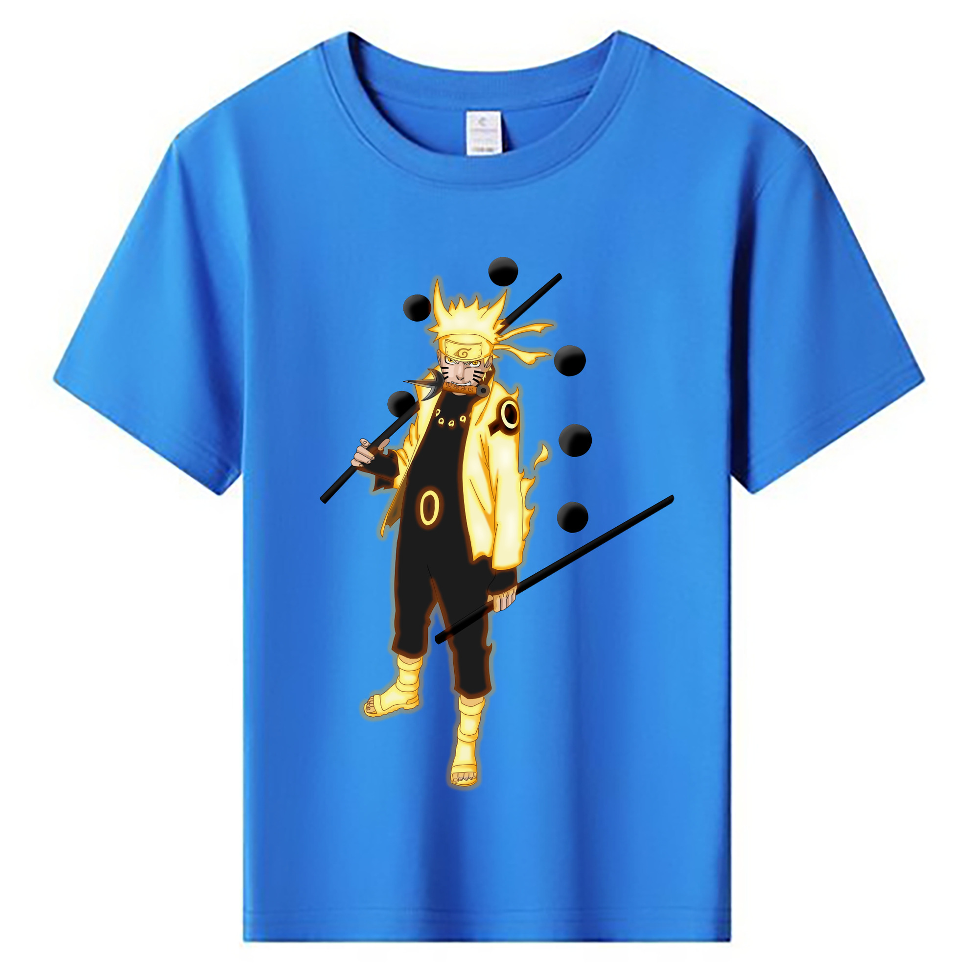 （画像用） NARUTO -ナルト- うずまき ナルト Uzumaki Naruto 綿100％キッズTシャツ（フロントプリント）